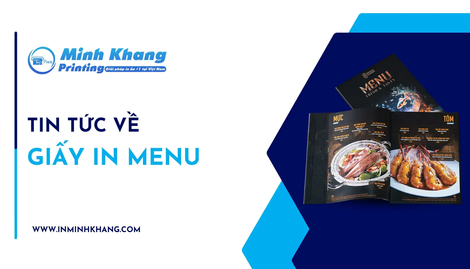 Các loại giấy in menu