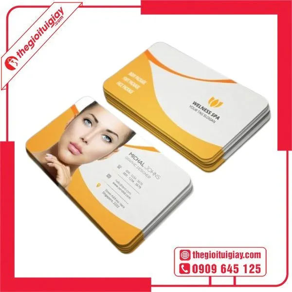 Card visit spa đẹp in nổi