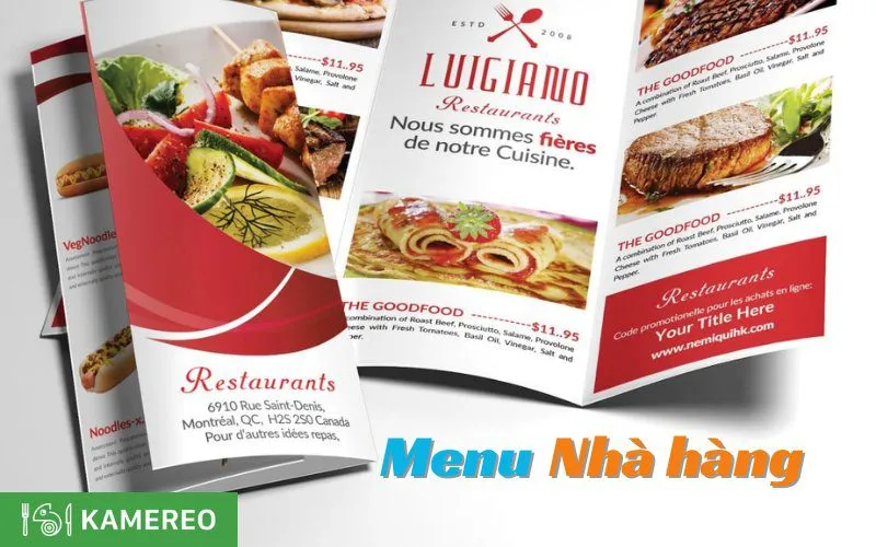 Hình ảnh món ăn đẹp mắt trong menu
