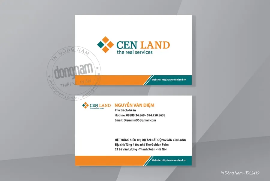 Mẫu card visit bất động sản đẹp