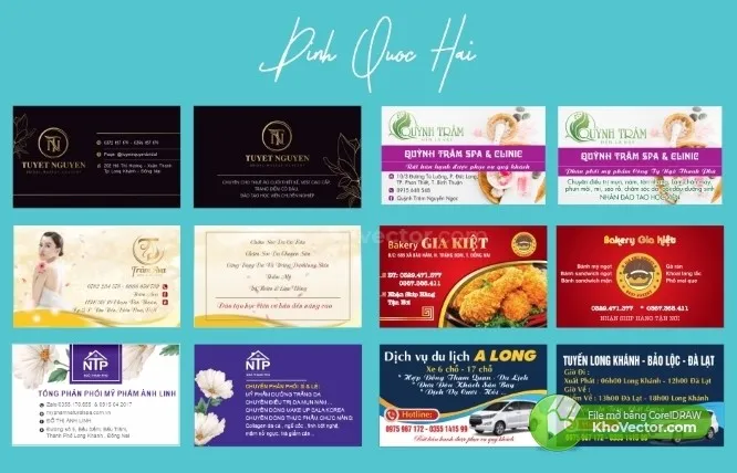 Mẫu card visit đẹp file Corel