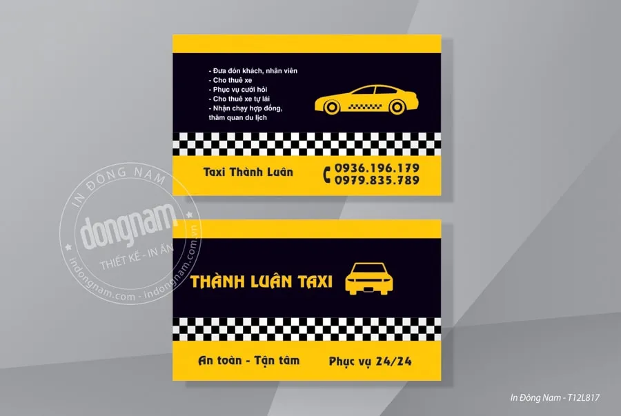 mẫu card visit taxi đẹp