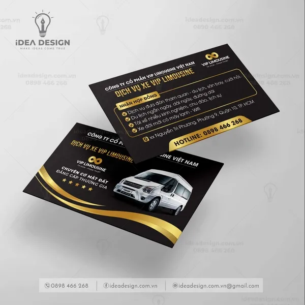 mẫu card visit xe du lịch