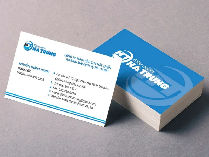 quy trình in ấn card visit điện lạnh