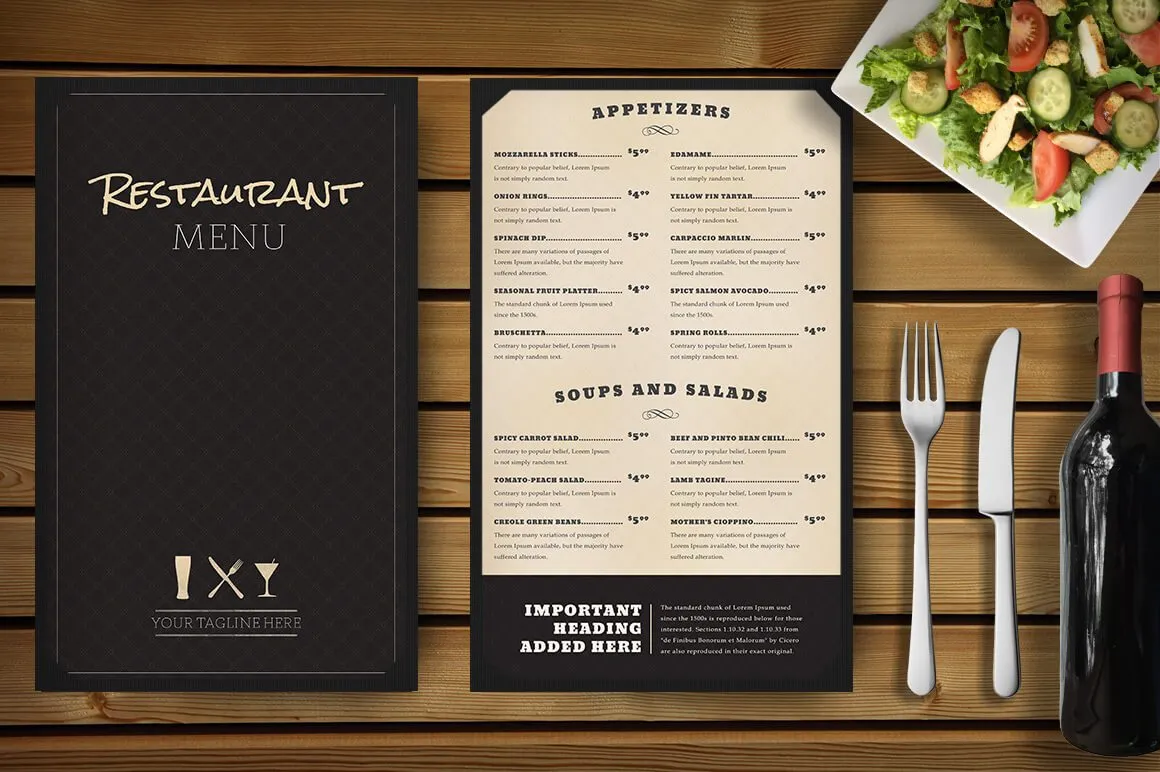quy trình in menu nhà hàng